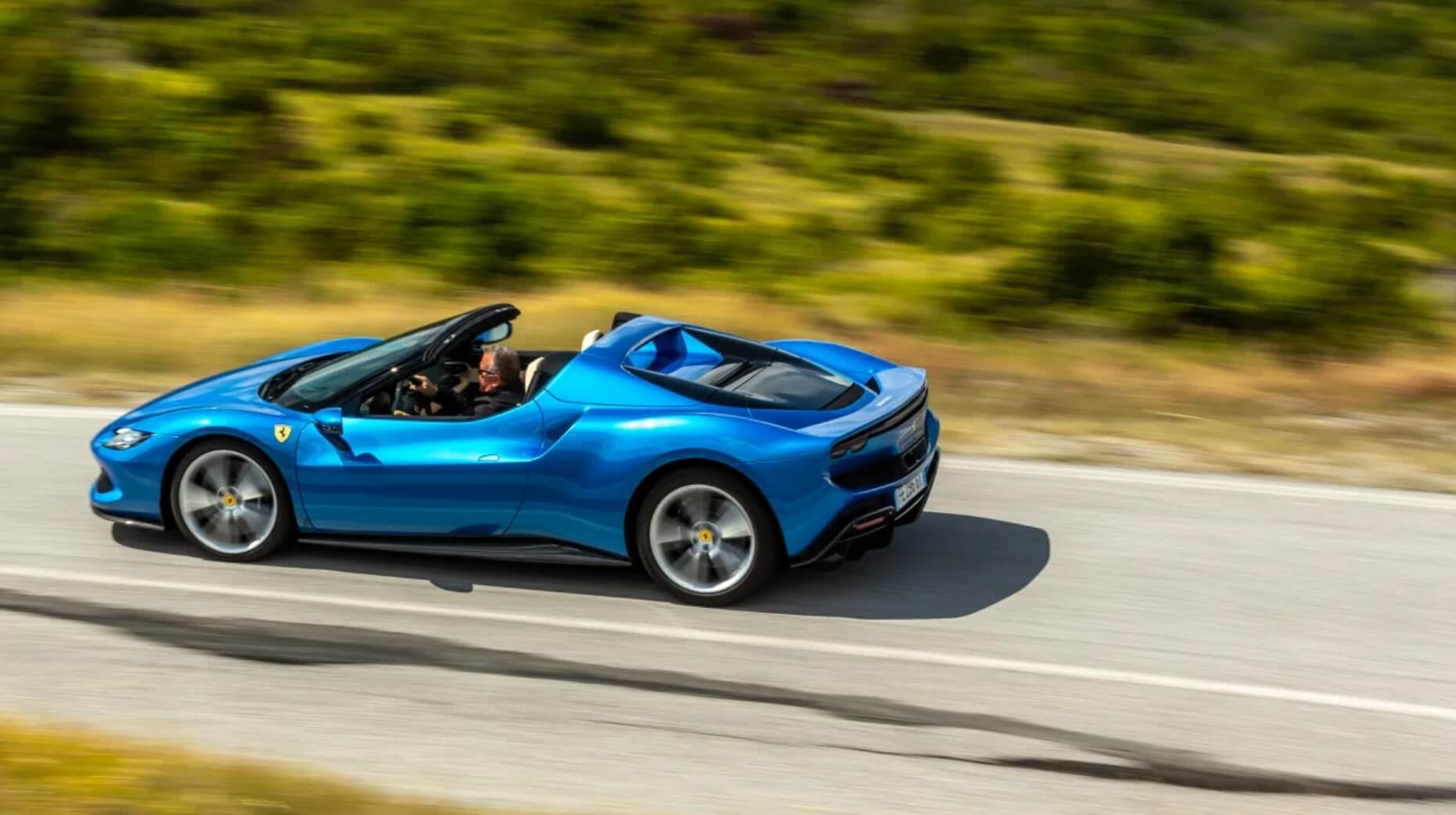 aria-label="Ferrari 296 GTS blue 7"