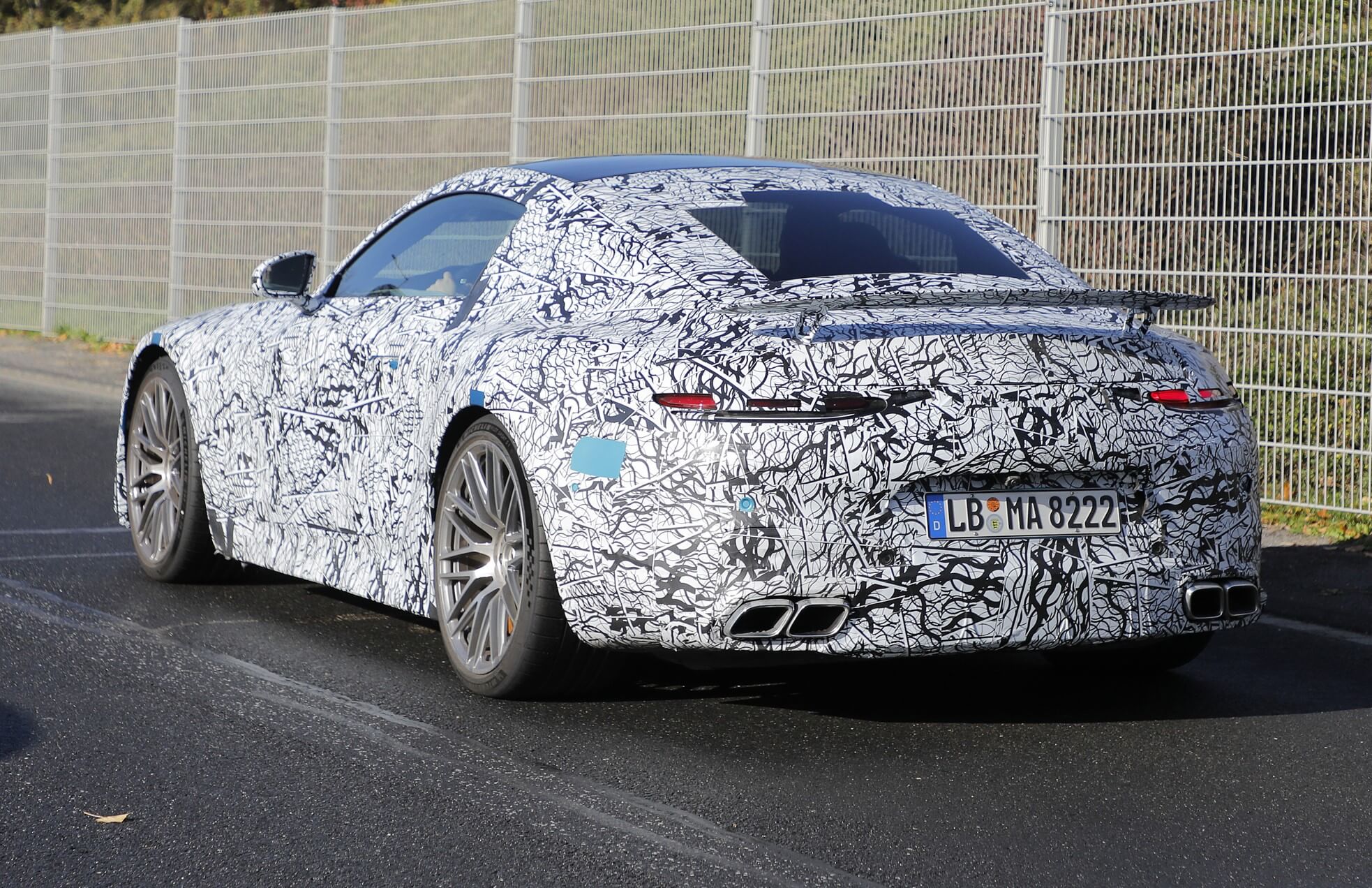 aria-label="2024 Mercedes AMG GT spy pics 3"